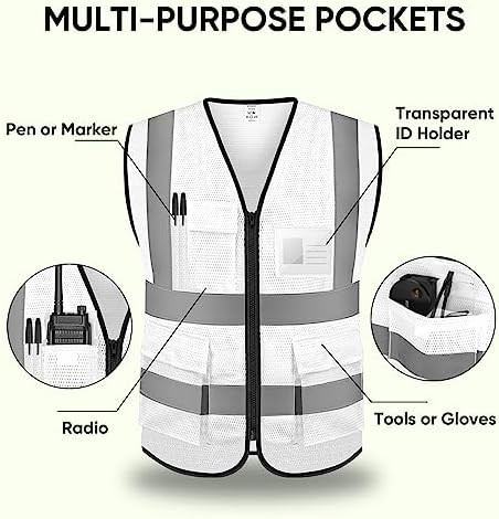 TICONN High Visibility Reflective Safety Vest for Men & Women, ANSI Class 2 - Image 4