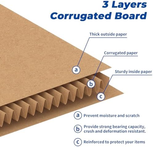 CRUGLA 10x10x10 Shipping Boxes 15 Pack, Brown Corrugated Cardboard Boxes with Side-Lock and Pre-Applied Double-Sided Tape, Easy Assemble Packing Mailer Boxes for Small Business Shipping - Image 6