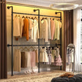 Aheaplus Industrial Pipe Clothing Rack, Reversible 6.75FT Clothes Rack by Aheaplus