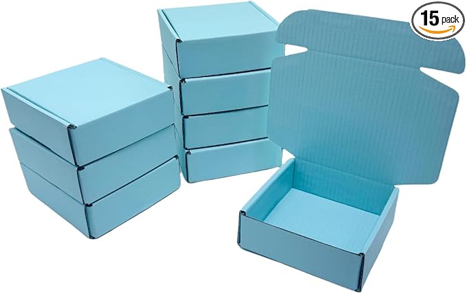 15 Pcs 6 x 6 x 2 inches Corrugated Cardboard Gift Boxes Recyclable Shipping by Unknown