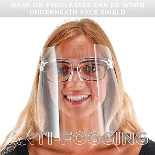 Salon World Safety Face Shields with Clear Glasses Frames (Case of 80) - Image 4