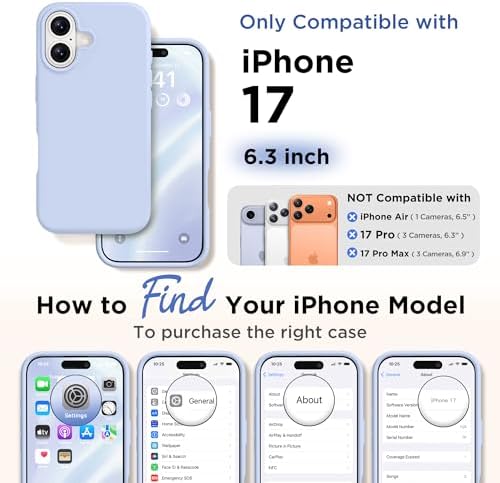 GolbinBox Magnetic for iPhone 17 Case, Silicone Cover, Cyan Purple - Image 2