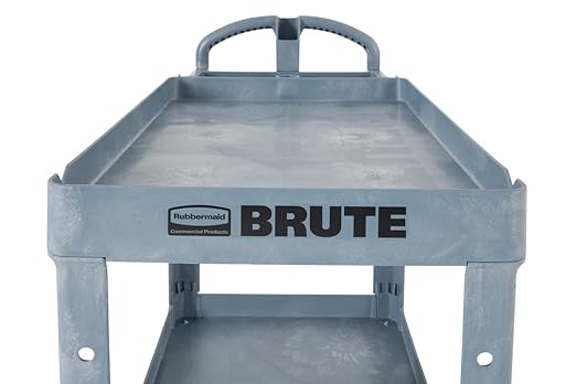 Rubbermaid Commercial Products BRUTE Heavy Duty 2-Shelf Utility/Service Cart - Image 15
