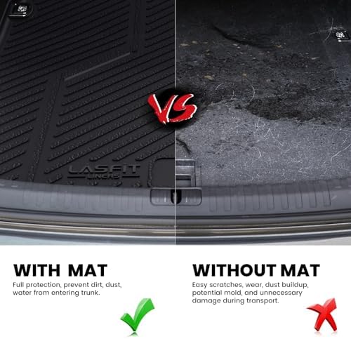 LASFIT Cargo Mat for Audi A5/S5 2025-2026(New Body), Custom Fit All-Weather TPE Trunk Mat for Audi Accessories, Waterproof, Easy to Clean, Black - Image 6