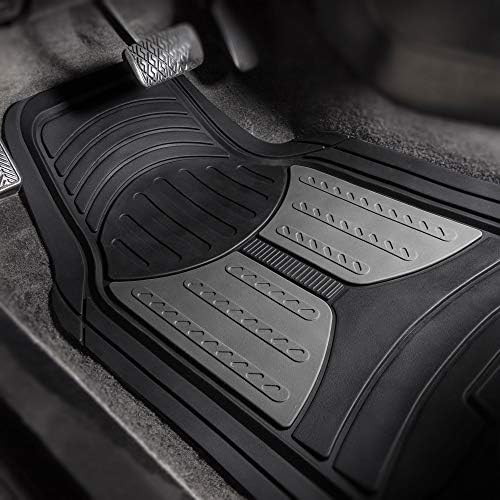 FH Group Monster Eye Full Set Rubber Floor Mats w. Trimmable Vinyl Trunk Liner/Cargo Mat Black- Fit Most Car, Truck, SUV, or Van (Black) F11313- F16403 - Image 2
