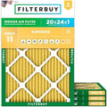 Filterbuy 20x24x1 Air Filter MERV 11 Pet & Allergy Defense (4-Pack) by Filterbuy