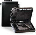 STOPBOX PRO Gun Safe Alternative for Handgun Storage, Instant Access Portable Gun Case, TSA Compliant Gun Lock Box for Car or Travel Safe Box, Quick Access Handgun | Black - 2PK (Compact Only) by StopBoxUSA
