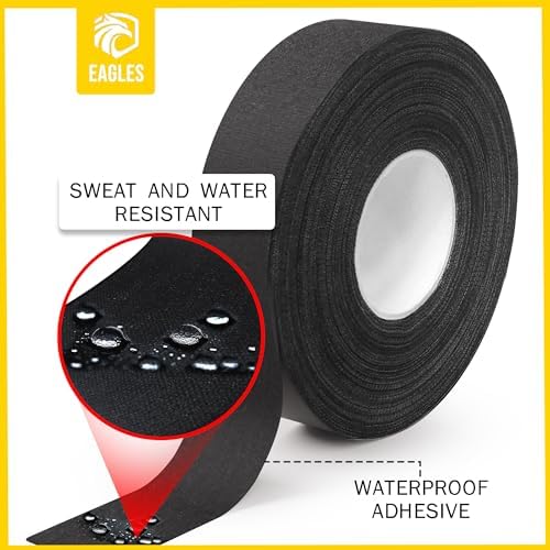 Hockey Tape Navy Blue 1inch Grip Tape 1 Roll Athletic Sports Tape Water-Resistan Multipurpose Cloth Tape for Lacrosse Baseball & Softball Bats, Pullup Bars, Sports Gift Wrist Ankle Foot Gymnastics Bar - Image 4