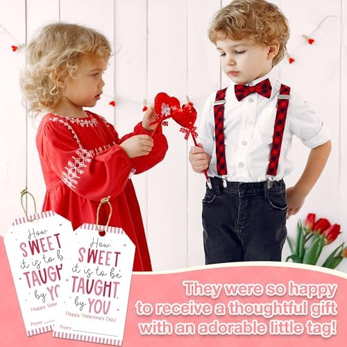 Valentine's Day Gift Tags, 50 Happy Valentine's Day Tags with String - Image 7