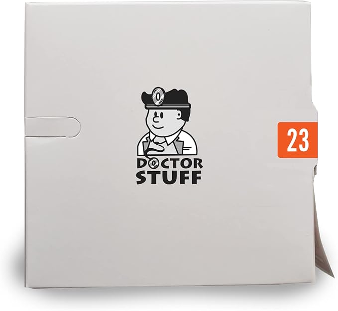 Doctor Stuff 2023 Year Stickers, Dark Orange, 1/2" x 1-1/8", Medical Folder - Image 3