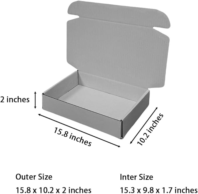 20 Pcs 15.8 x 10.2 x 2 inches Shipping Boxes - Image 2