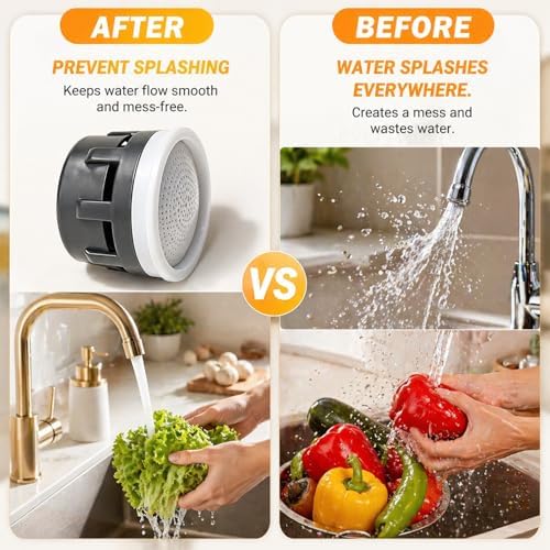 216721 Water Faucet Aerator for Moen Bathroom Kitchen Sink Inserts Replacement Parts 1.0 GPM Bathroom & Kitchen Sink Insert Replacement Parts, 3 Pack - Image 3