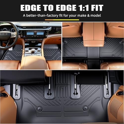Floor Mats for 2021-2025 2026 Jeep Grand Cherokee L (only 6 Seats, Without the Second-Row Center armrest), TPE All-Weather Protection Durable Trunk Cargo mat for Jeep Grand Cherokee L Accessories - Image 4