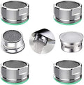 BOETOADG 4PCS Faucet Aerator, 2 Packs of Aerator Filter Replacement Parts, With Brass Housing 15/16 Inch 24mm External Thread Aerator Faucet Filter, With Gasket, For Kitchen and Bathroom by BOETOADG
