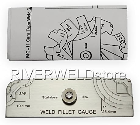 RIVERWELD 7 Piece Fillet Weld Set Gage MG-11 Rl Gauge Depth Gauges - Image 4