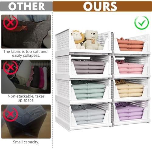 SNSLXH 5 Pack Closet Organizer Basket, Closet Organizers and Storage, Green - Image 3