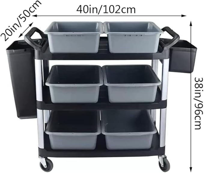 Plastic Service Utility Cart - Image 2