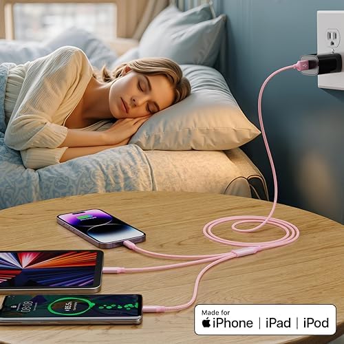 Multi Charging Cable 4ft 3Pack 3 in 1 Charger Cord, Multiple Rapid Cable - Image 2