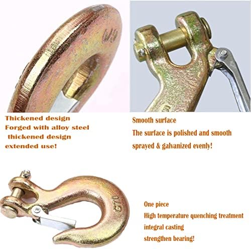 3/8" Chain Hooks, 2‑Pack Heavy Duty Clevis Slip Hook for Trailers - Image 3
