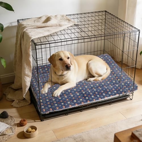 Mora Pets Dog Crate Pad Bed Ultra Soft Pet Mat Star Print Blue 41 x 29 Inch - Image 5