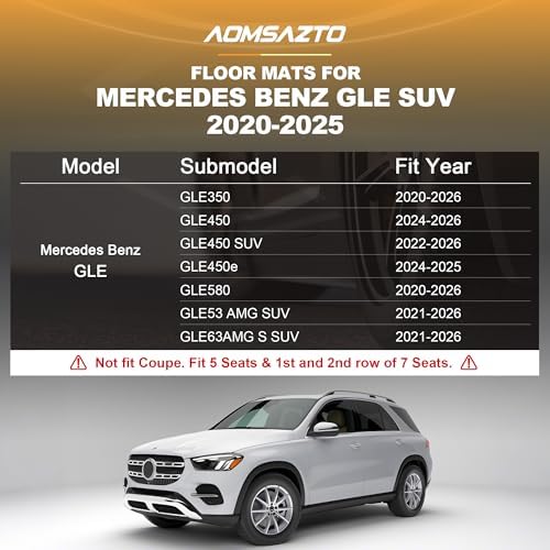 Floor Mats & Cargo Liner for 2020-2026 Mercedes Benz GLE 350/450(Not Coupe) - Image 2