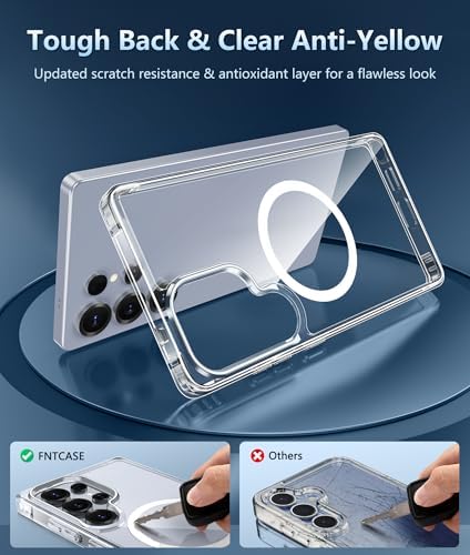 FNTCASE for Samsung Galaxy S25-Ultra Case Clear Compatible with Magsafe - Image 3
