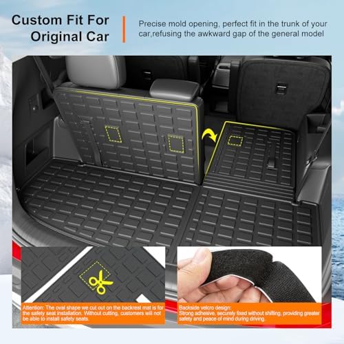 powoq Floor Mats Cargo Mat Compatible with 2020-2025 Kia Telluride - Image 2