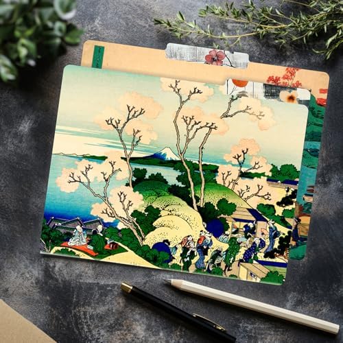 PARTH IMPEX 12 Pack Hokusai Decorative File Folders, 1/3 Cut Tab - Image 6