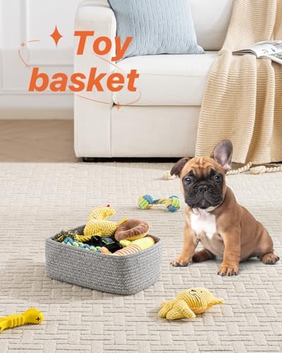 KALLAX Small Woven Storage Basket for Organizing, 12 x 8 x 4.5 inch, 3 Pack - Image 5