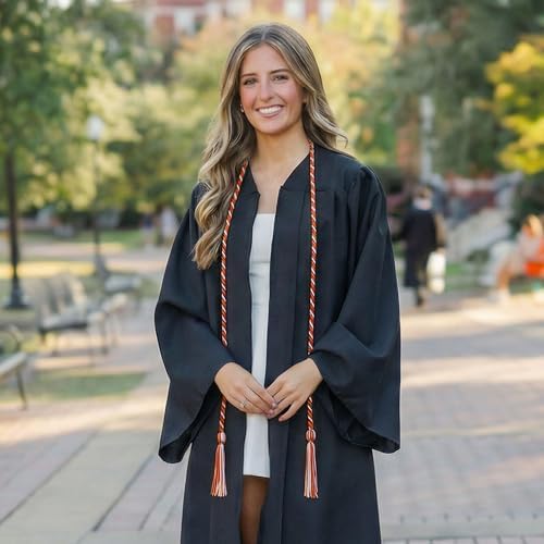 GraduationMall Graduation Honor Cords 68" (Dark Orange White) - Image 7
