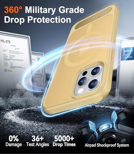 Temdan Magnetic Compatible with iPhone 12 Case & iPhone 12 Pro Case, [Built-in Invisible Kickstand][Compatible with MagSafe][Military Grade Shockproof] Slim Translucent Matte Phone Case 6.1" - Image 4