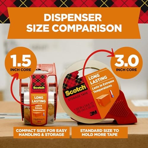 Scotch Long Lasting Storage Tape, 1.88 in x 38.2 yd, 1 Disp. Roll - Image 4
