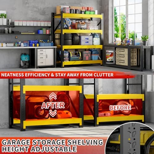 3000LBS Heavy Duty Garage Shelving Unit, Metal Utility Shelf - Image 6