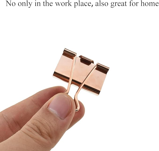 HAHIYO Binder Clips Paper Clamp Spring Steel Sturdy Medium 1.26 inch Width 0.39 - Image 5