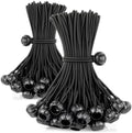 Bungee Cords with Balls 6 Inch, 100 Pack Heavy Duty Bungie Cord Balls, Canopy Tarp Tie Down Ball Bungee Cords for Camping, Tents, Patio Umbrellas, Awning, Bundle, Black by Unknown
