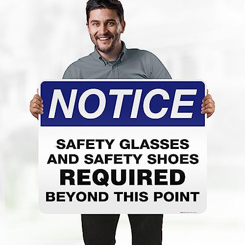 Safety Glasses and Safety Shoes Required Beyond This Point Sign, 24x30 - Image 2
