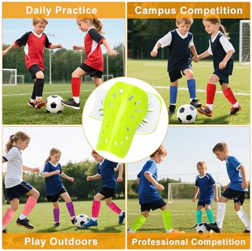 2 Pairs Shin Guards Soccer for Kids,Shin Pads Extra Lightweight Breathable Slide in Shin Guard for Football Training Match Outdoor Activities Protective Slip-in Shin Guards for Boys Girls - Image 6