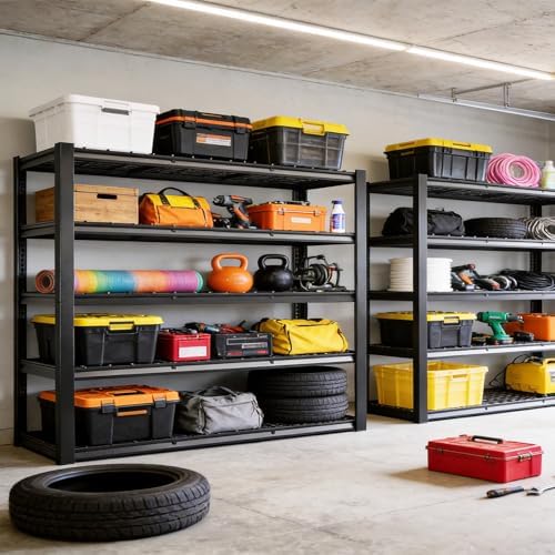 Romorgniz 60" W Garage Shelving, Storage Shelves,5 Tier Adjustable Metal Shelving,Metal Storage Shelves 600LBS Per Shelf (3000LBS Total) for Garage,Basement,Warehouse, Workshop,24" D x 72.02" H - Image 4