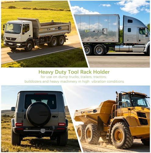SH675SS Hand Tool Rack Holder for Dump Truck, Trailers, Garage, Shed Walls - Image 4