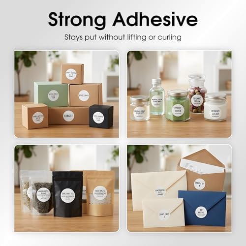 1 Inch Round Stickers for Laser & Inkjet, Spartan Industrial Template C002 - Image 5
