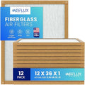 Fiberglass Air Filter -12x36x1Air Filter 12 Pack - Non Pleated 12"x36"x1", AC Filters for Home, Fiberglass, HVAC filters, Heater, Furnace Catcher for Dust - 1 YEAR SUPPLY by Unknown