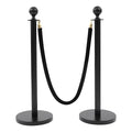 Stanchion Posts Crowd Control Barriers, 201 Stainless Steel 12 Posts 8 Ropes by Unknown