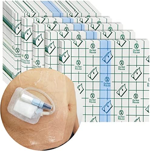 50 Pieces Waterproof Dialysis Port Shower Cover Shields PD Catheter Shower Protector Peritoneal Dialysis Accessories Peg Feeding Tube Supplies Chest Central Line (8 x 8 Inch) by Unknown
