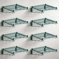8 Pack 24" x 24" NSF Green Wire Wall Mount Shelf, Heavy Duty Commercial Metal Wall Shelf, Storage Rack for Home and Hotel by Zedfire