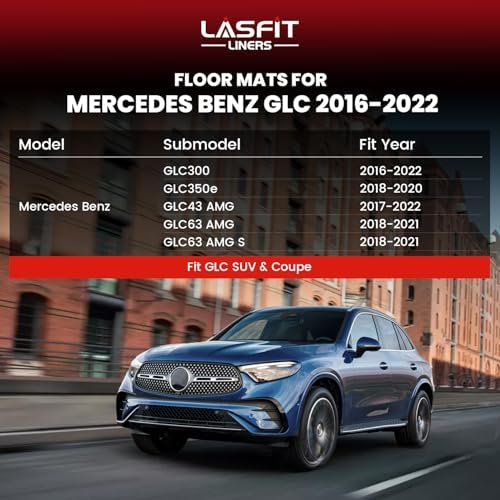 LASFIT Floor Mats for Mercedes Benz GLC 2016-2022 300/350e/43 AMG/63 AMG - Image 2
