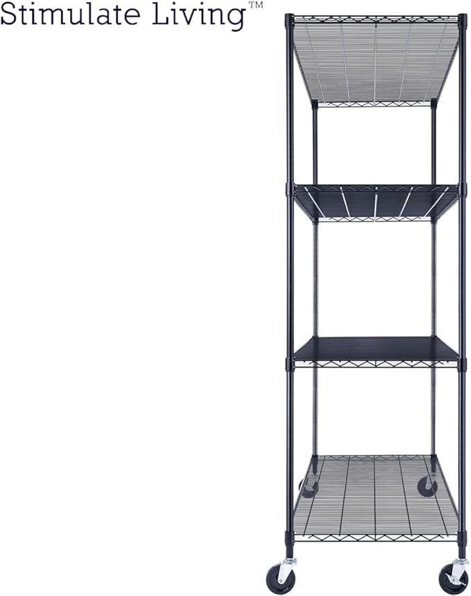 60"x24"x72" PRIME HEAVY DUTY Black 4-Tier Wire Shelving NSF 2400 LBS MAX - Image 9