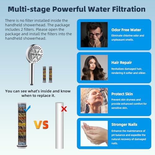 Hibbent All Metal Dual Filtered Rainfall High Pressure 12'' Shower Head - Image 5
