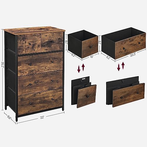 SONGMICS Chest of Drawers, 5-Drawer Storage Organizer Unit - Image 3