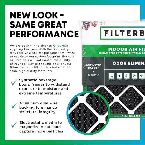 Filterbuy 16x25x1 Air Filter MERV 10 Odor & Allergy Defense (4-Pack) - Image 3
