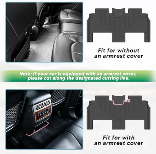 Cartist Floor Mats for Chrysler Pacifica (Only Fit Hybrid) 2017-2026, All Weather Cargo Liner for Pacifica Accessories, Heavy Duty TPE Car Mats, Car Accessories - Image 2